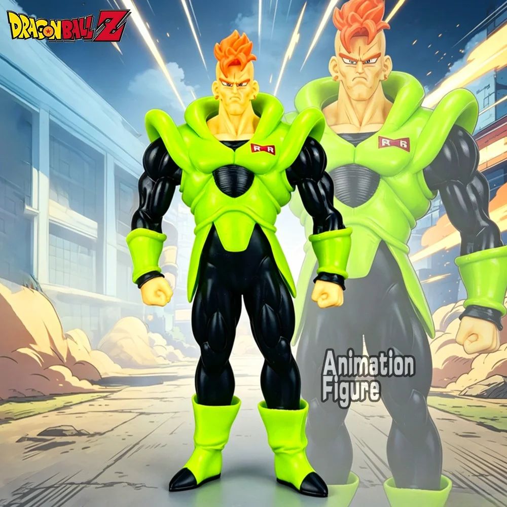 Figura de Anime Dragon Ball Z ANDROID 16 de 21,5cm/8,46in, Estátua de PVC, Ornamento de Mesa, Modelo de Coleção, Brinquedos, Presentes