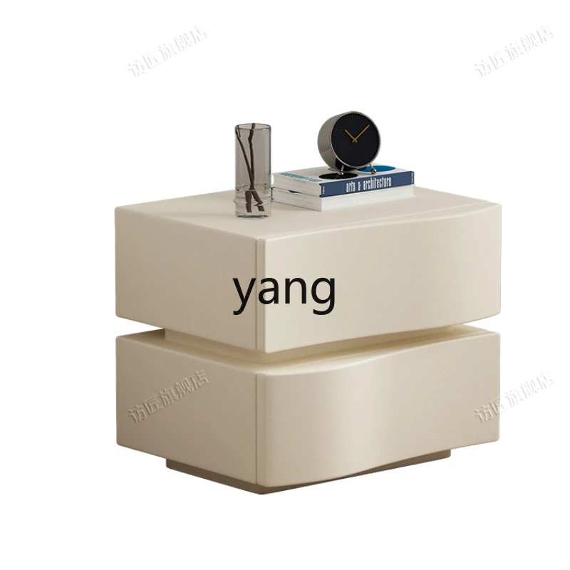 

CX Creative and Slightly Luxury Solid Wood Bedside Side Cabinet Simple Modern Cream Style Bedroom