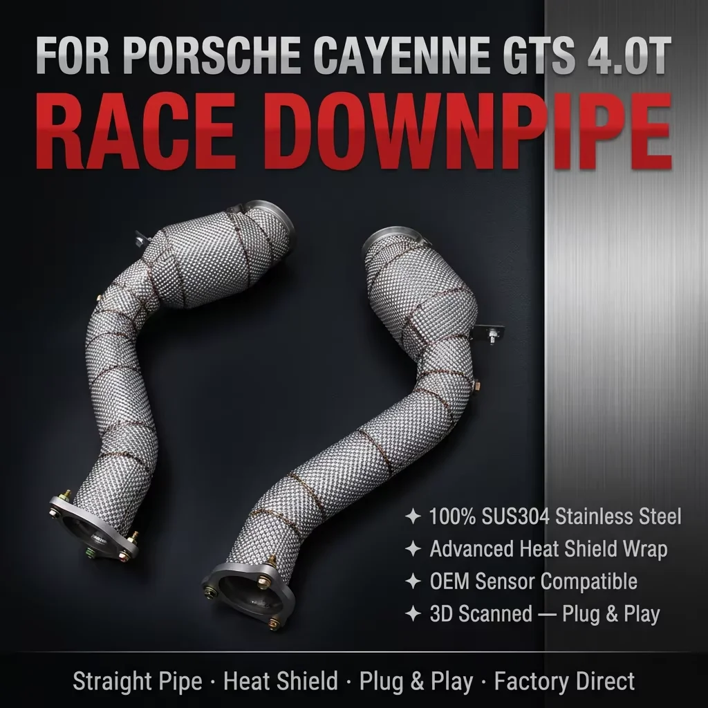 

CEES Straight-through Downpipe for Porsche Cayenne GTS 4.0T 2019-2024 SUS304 Pipes Racing Car Performance Exhaust Free System