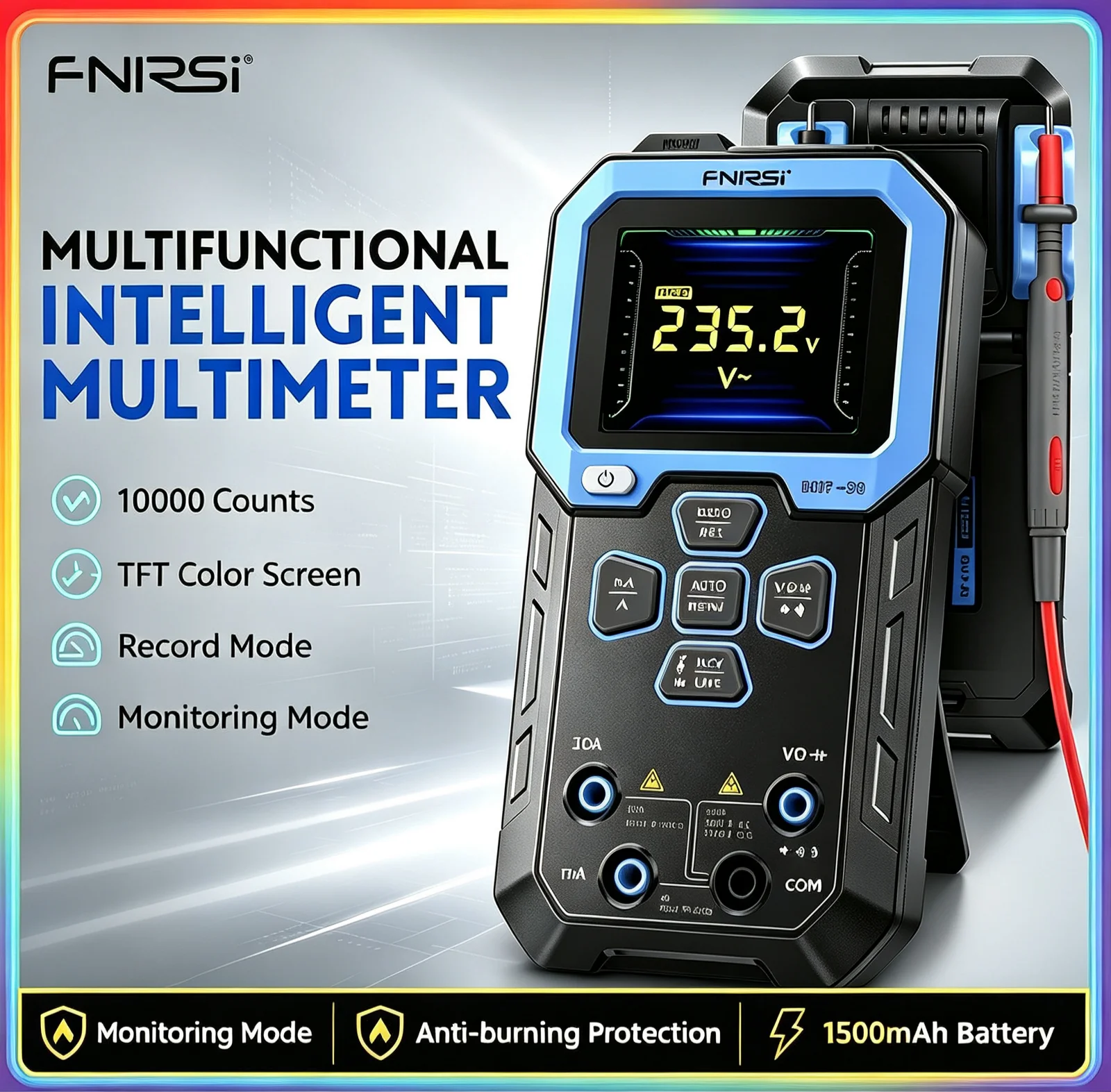 FNIRSI DMT-99 Auto-Ranging Digital Multimeter 10000 Counts AC/DC Tester with NCV LIVE for Electrician Pro Tools  on Sale