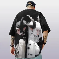 2024 Summer Hot 3d Printed Cartoon Character Men's T-shirt Large Size Fashion Loose Comfortable Breathable Quick Drying Top