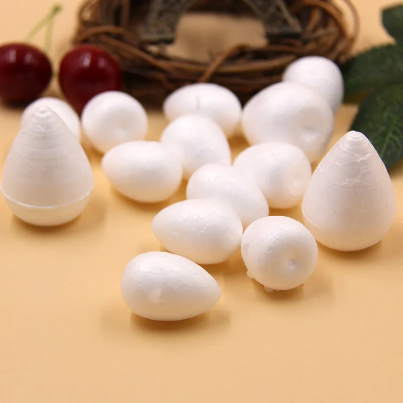20PCS DIY White Drop Flower Stamen Modelling Polystyrene Styrofoam Foam Craft Ball For Christmas Party Decoration Gifts Supplies