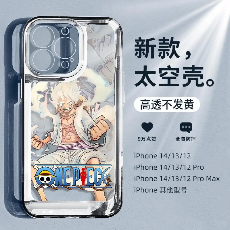 One Piece Anime Luffy Gear 5 Phone Case For iPhone 15 14 13 12 11 Pro Max Plus Shockproof Soft Clear Protective Cover Capa