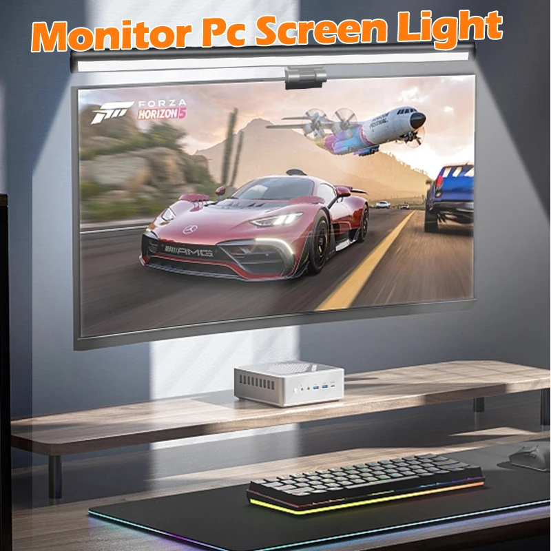 Monitor Pc Screen Light Gamer Desk Computer Eye Protection Warm White Touch Lamp Tables Offices USB Led Lighting For Office