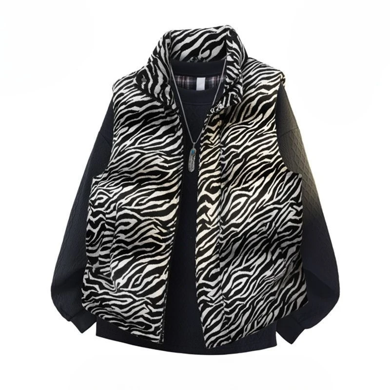 

Жаккардовый жилет с граффити, мужской осенне-зимний новый модный красивый свободный жилет большого размера на плечах, утолщенная теплая мужская куртка