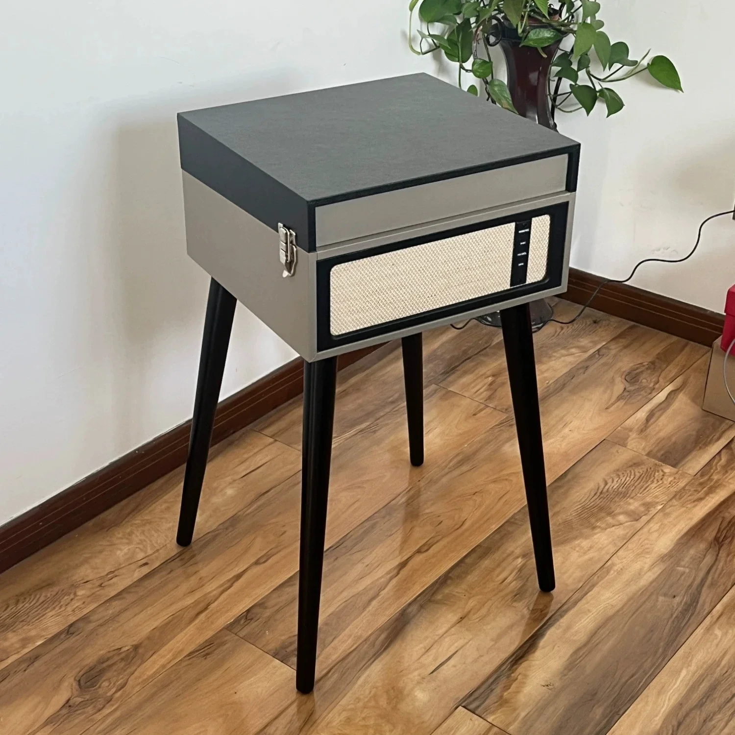 New Promotion Hot Style Floor Type Vinyl Retro Map Version Black Gray Record Mode Record Player