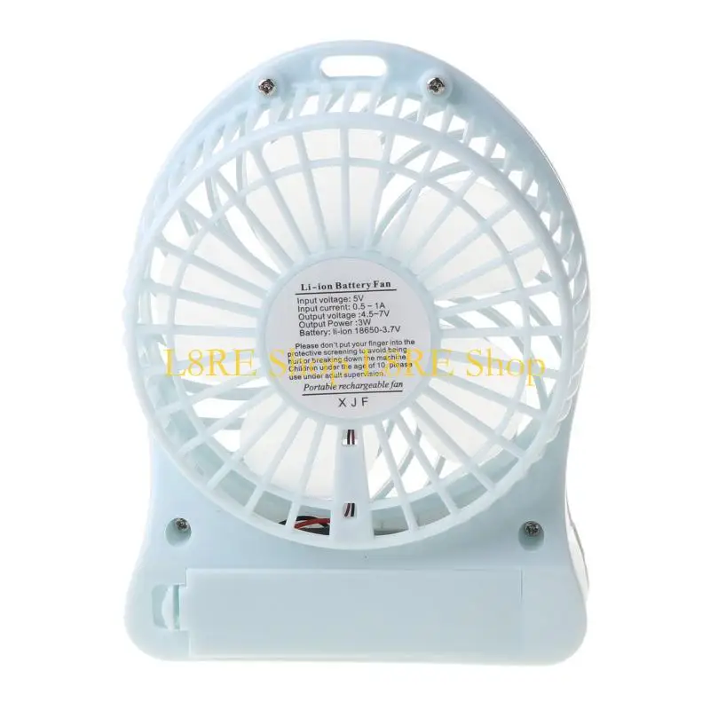 L8re mini ventilador dupla finalidade com bateria usb com luz recarregável alimentado por bateria mini ventilador