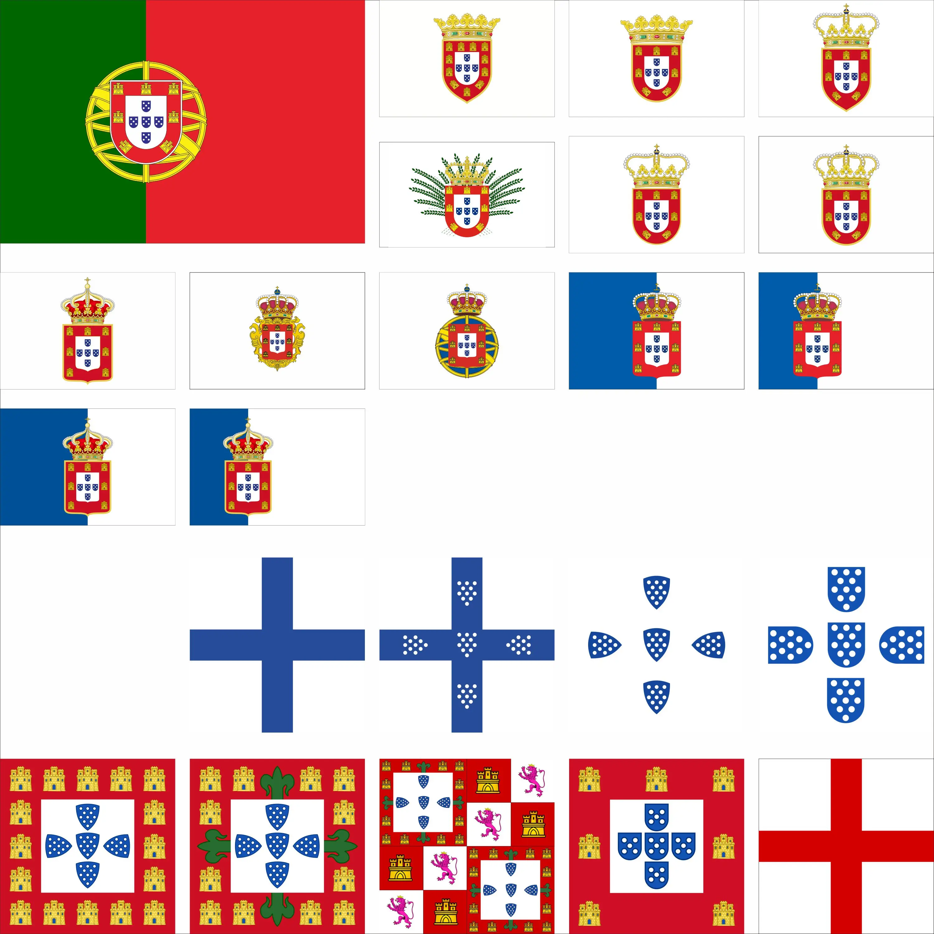 Portugal History flag Royal King Afonso I 1143 and King John I banner 3x5ft 4x4ft  Double sided printing King Afonso III flags