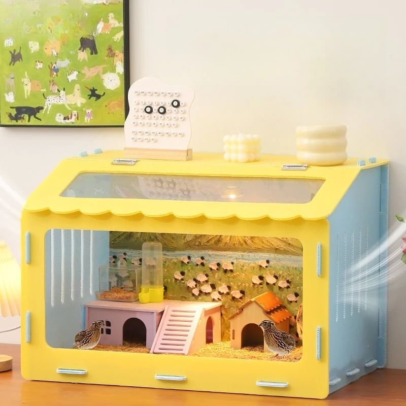 Rutin Chicken Feeding Box Landscaping Pet Brooding Box House Lizard Hamster Feeding Special Incubation Box for Raising Chicks