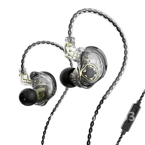 CS2 TRN Hi-FI Earphones 1DD Dynamic 3.5mm HIFI Bass Earbuds Running Sports Calling Headphones Game Headset For TRN CS2