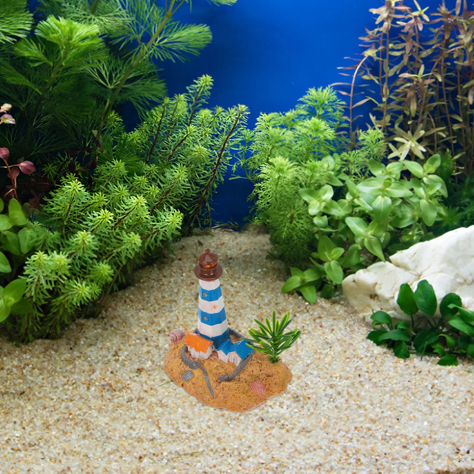 

Lighthouse Ornaments Fishtank Decor Coastal Landscaping Decoration Tabletop Sculpture Decorations