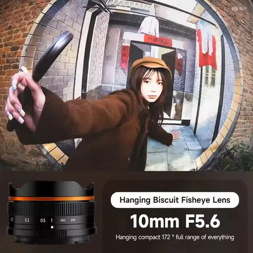 Imagen 2 del producto Brightin Star 10mm F5.6 APS-C lente de enfoque Manual gran angular ojo de pez Prime para Sony E FE Canon EOS M Fuji X FX Nikon Z M4/3 montaje