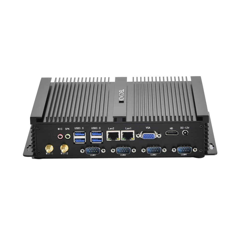 Mini PC HTPC senza ventola 4 COM RS232 Intel Celeron 1037U 3317U Mini computer industriale Dual LAN PC desktop USB3.0 HDMI VGA TV BOX