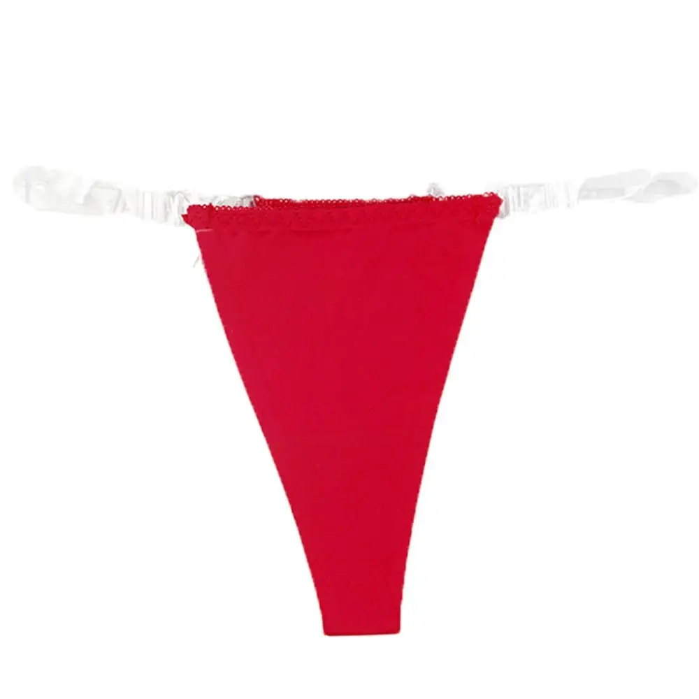 Soft Briefs Ice Silk Bikini Thong G-string Simple Women's Seamless Panties Solid Color Thin Style Beach