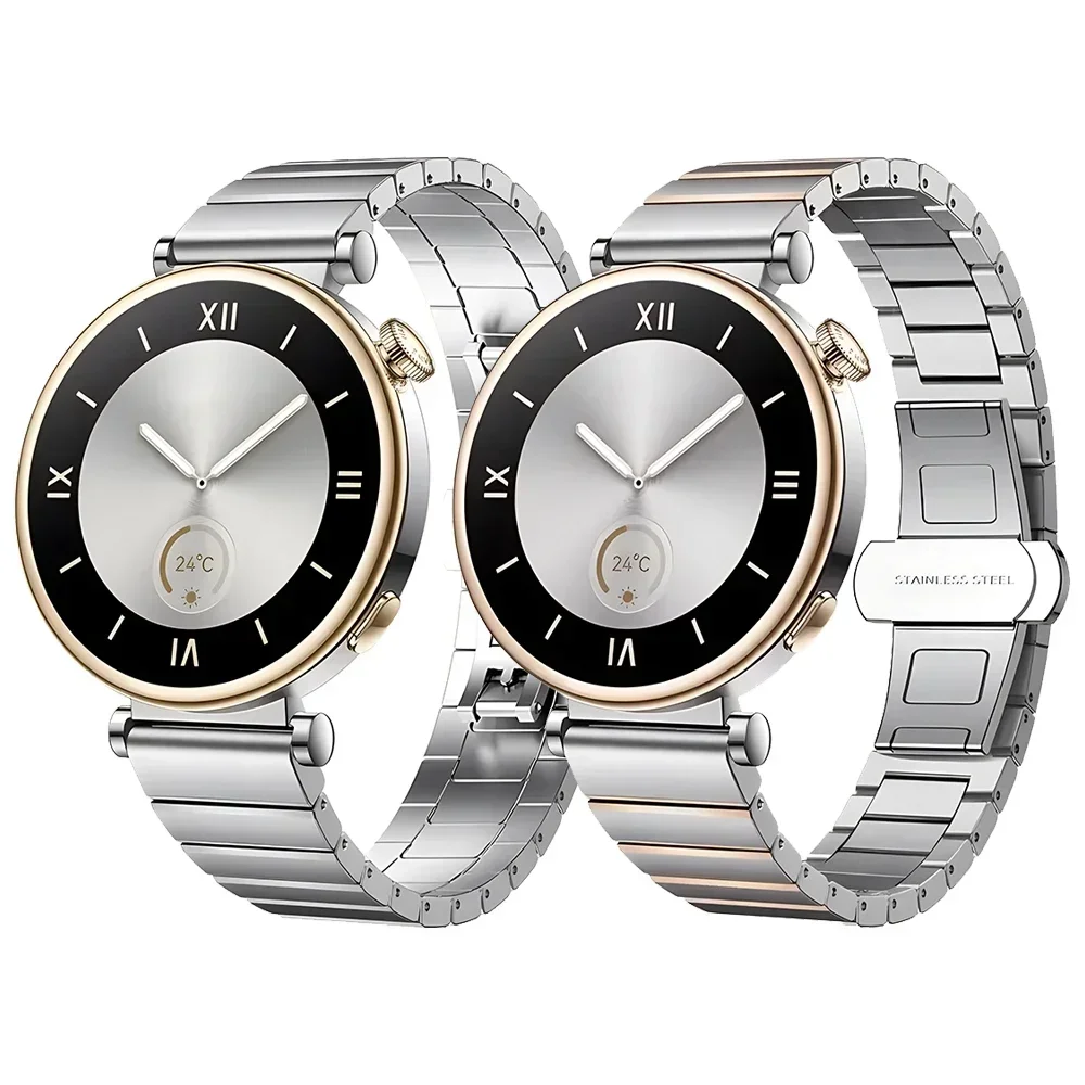 18mm 20 22mm Stainless Steel Band for Huawei Watch GT 4 41mm 3 pro 46mm for Samsung Galaxy 45/6 S3 Strap for Amazfit 47 Balance