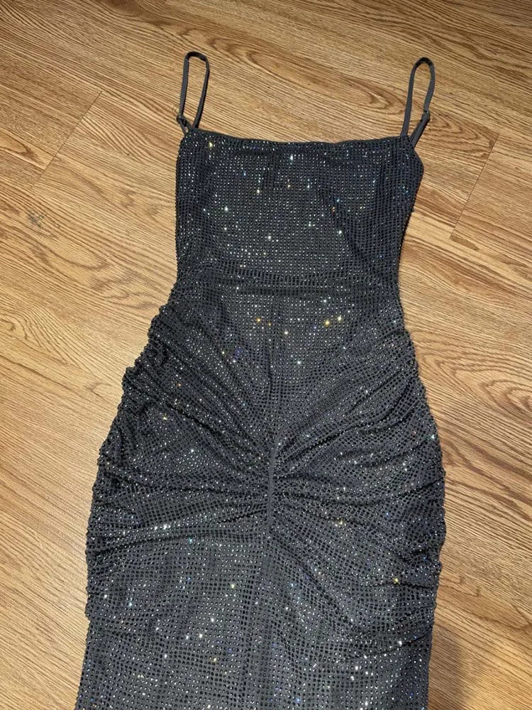 جودة عالية الساخن ختم مثير الحمالات فستان عارية الذراعين 2025 موضة جديدة مخصصة الملابس النسائية #3