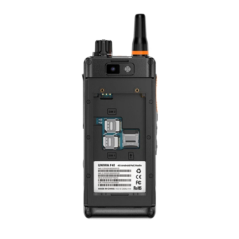 ユニワ-walkie-talkie Zello電話,Android 8.1,タッチスクリーン,1GB 8GB, 4600mah,3wスピーカー,sosボタン,NFC,f41,4g poc