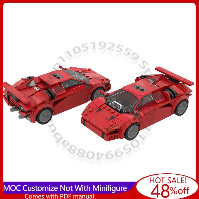 

233 детали, скоростной гиперкар 76934 Countach V2, модульный конструктор MOC, развивающая популярная игрушка-конструктор для самостоятельной сборки, подарок на праздник