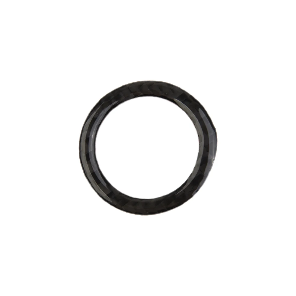 Anillo embellecedor de botón de arranque y parada de motor de coche, fibra de carbono negra, para BMW E90 E92 E93 3K, sarga de 4x6 grados, acceso de hoja de fibra de carbono Real
