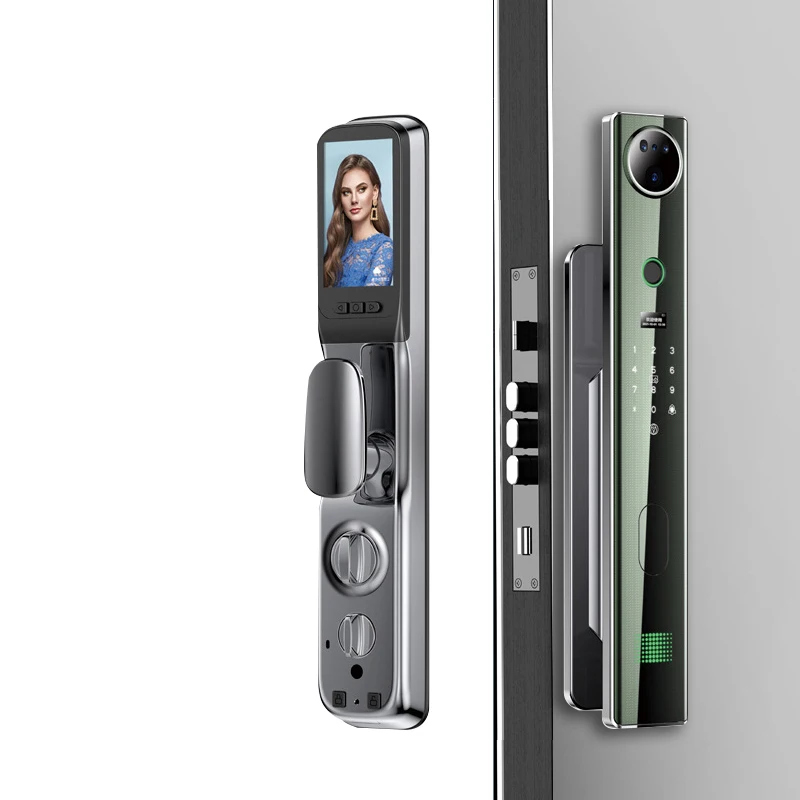 Tuya Intelligent Door Lock, impressão digital eletrônica, reconhecimento facial