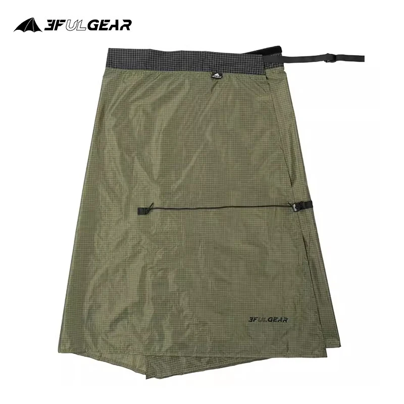 3F UL GEAR 20D UHMWP Camping Raincoat Waterproof Hiking Rain Skirt Lightweight Outdoor Rain Coat Gear Rainwear Camping Equipment