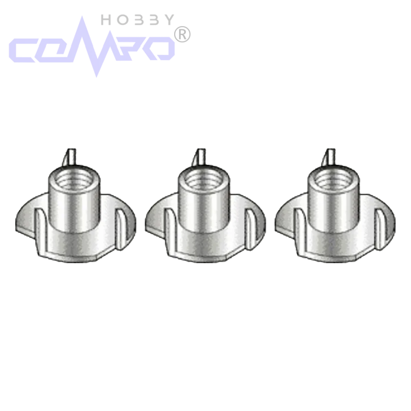 20pcs Replacement M2 M3 M4 M5 M6 Metal Steel Zinc Plated Blind Nuts T Nuts Three/Four Claws For Rc Model Plane Accessories