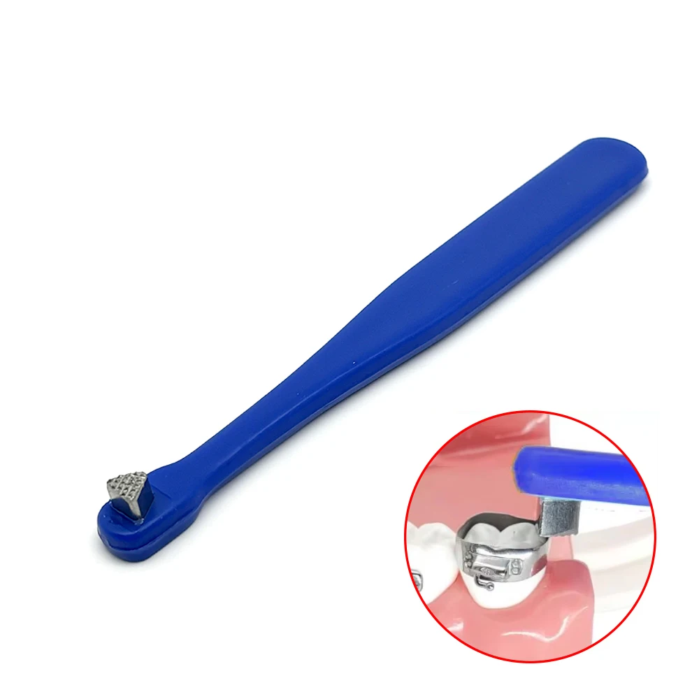 Dental Instrument Orthodontic Band Pusher Seater Molar Bands Bite Stick Seating Serrated Tip Manual Dentistry Tools