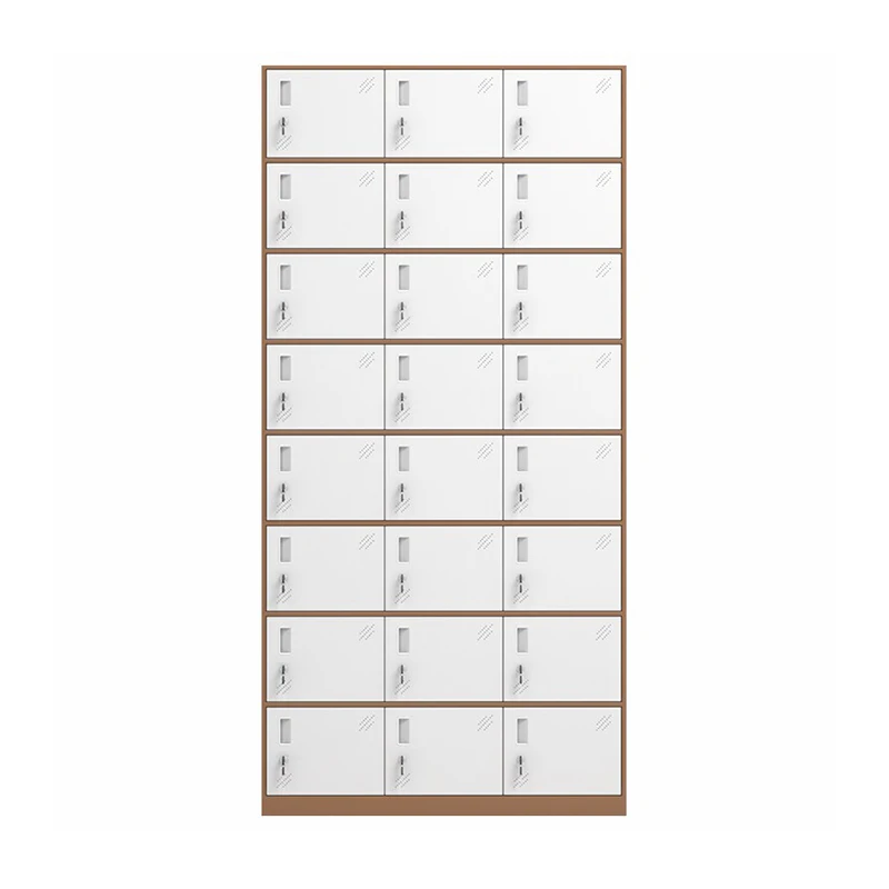 Commercial 24-Door Steel Storage Cabinets Modern Design Strong Load-Bearing Capacity Key/Mechanical/Electronic Locks For Office
