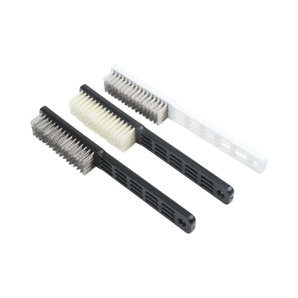 Ergonomic Handle Wire Brush Set 3 Pieces for Bowling Shoes Dust Removal Improve Sliding Performance and Compact Design