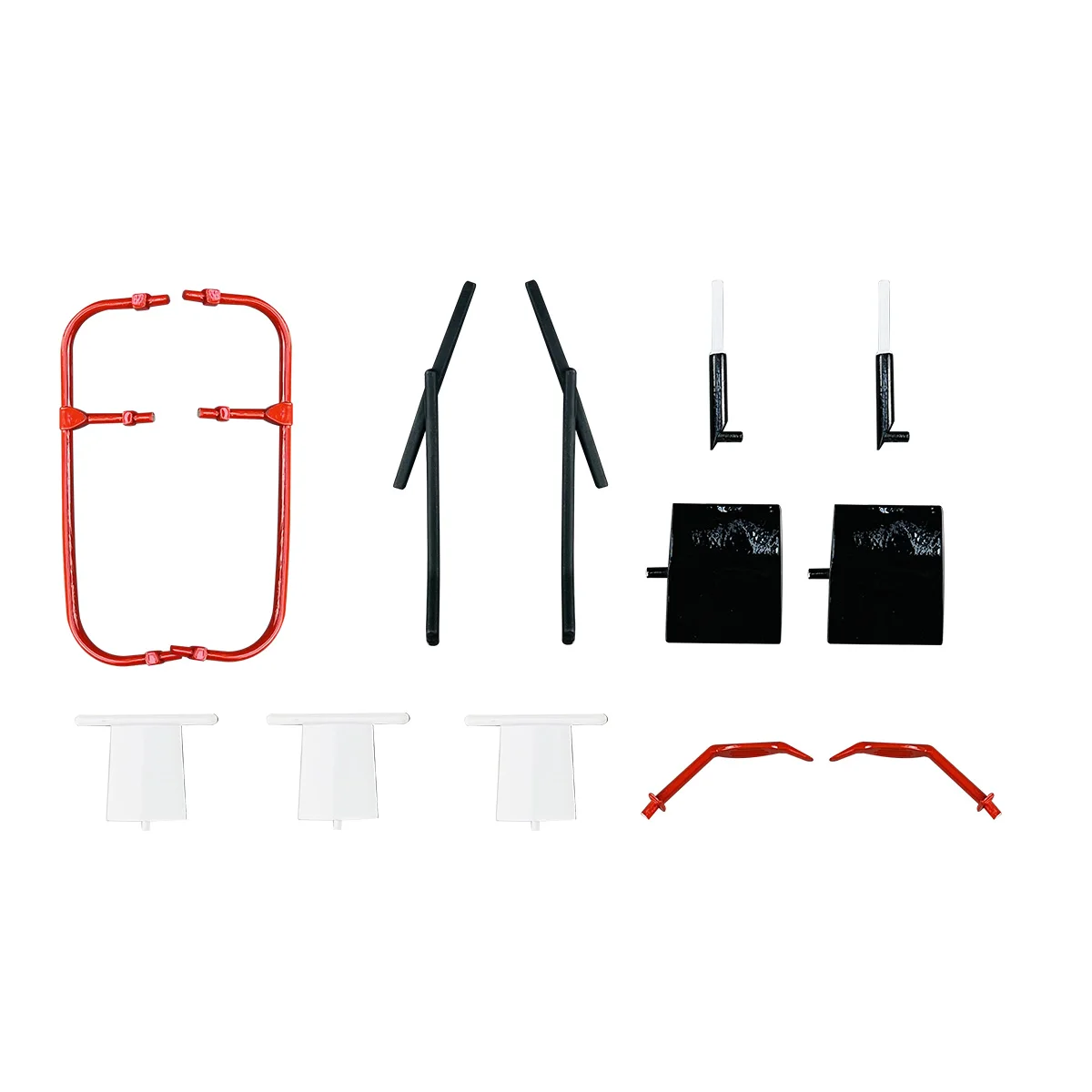 Peças de Reposição para Fuselagem Roban 600 Tamanho MH-60 - Tampa da Frente, Janela, Trem de Pouso, Espaçadores de Madeira