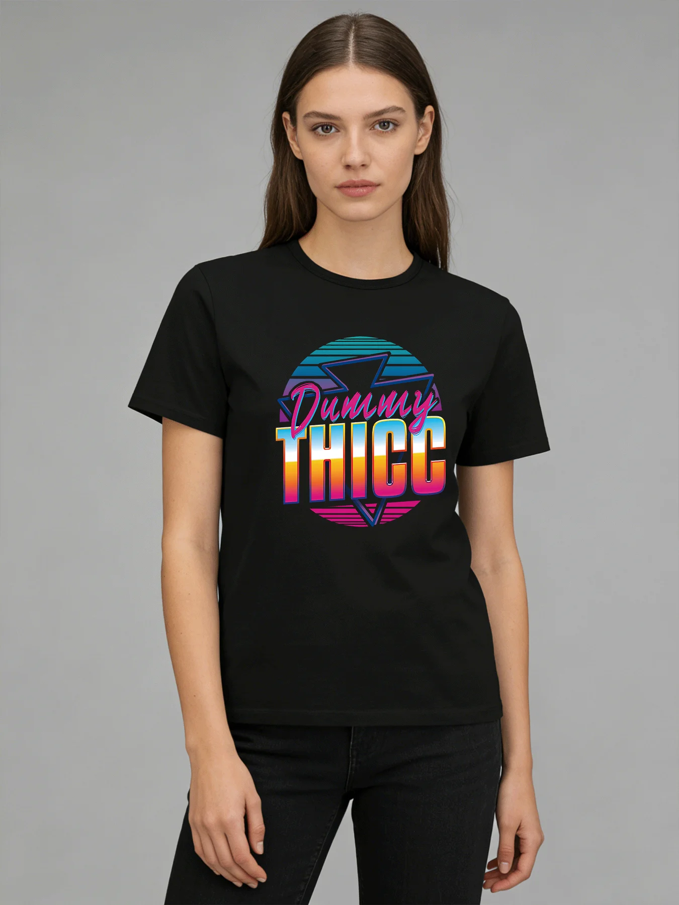 

2026 Spring/Summer New Women's T-shirt Retro 80s Pattern T-shirt Casual Round Neck Short Sleeve Top
