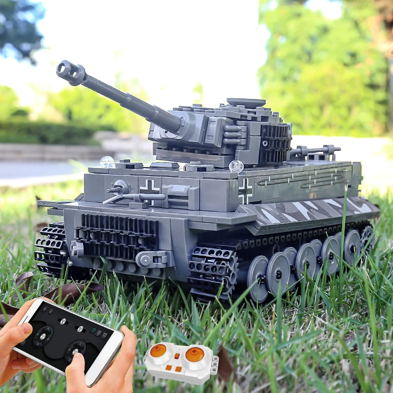 Form King 20014 zabawki militarne APP & RC zmotoryzowany Model Tiger Tank montaż techniczny samochód klocki do budowy prezenty świąteczne dla dzieci