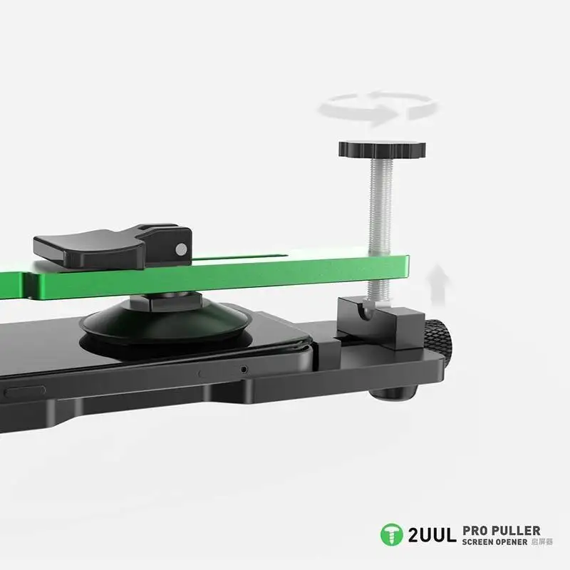 PRO PULLER Screen Opener Dual Suction Cups Anodized Bar Soft Silicone Pad Camera Cutout Protection Phone/Tablet Disassembly Tool