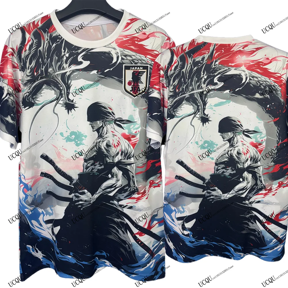

Япония Зоро Самурай Дракон Манга Стиль 2025-26, Новое поступление, футбольные майки, футболки с 3D принтом для взрослых, специальные комплекты для болельщиков унисекс