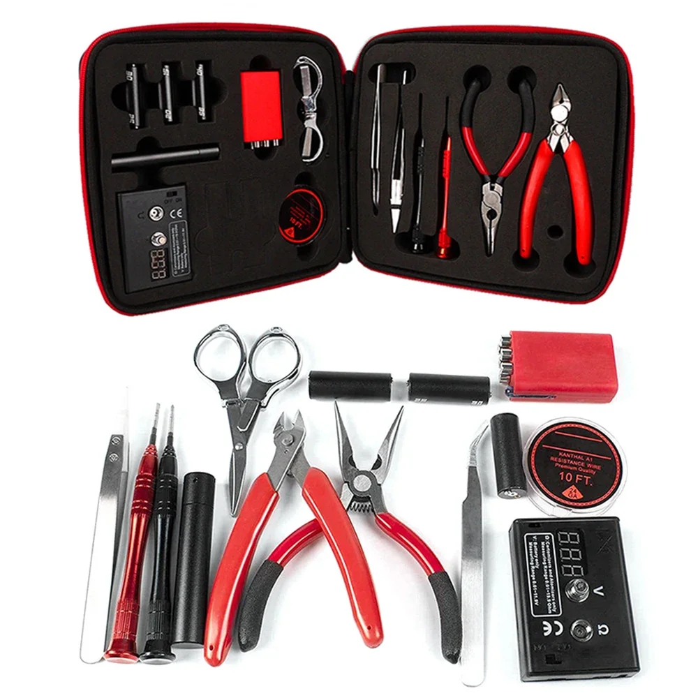 Coil Jig Master V2 V3 Tool Kit Coil Rolling Ceramic Tweezers Heat Wire Pliers 521 Mini Tab Device Rebuild DIY Tools