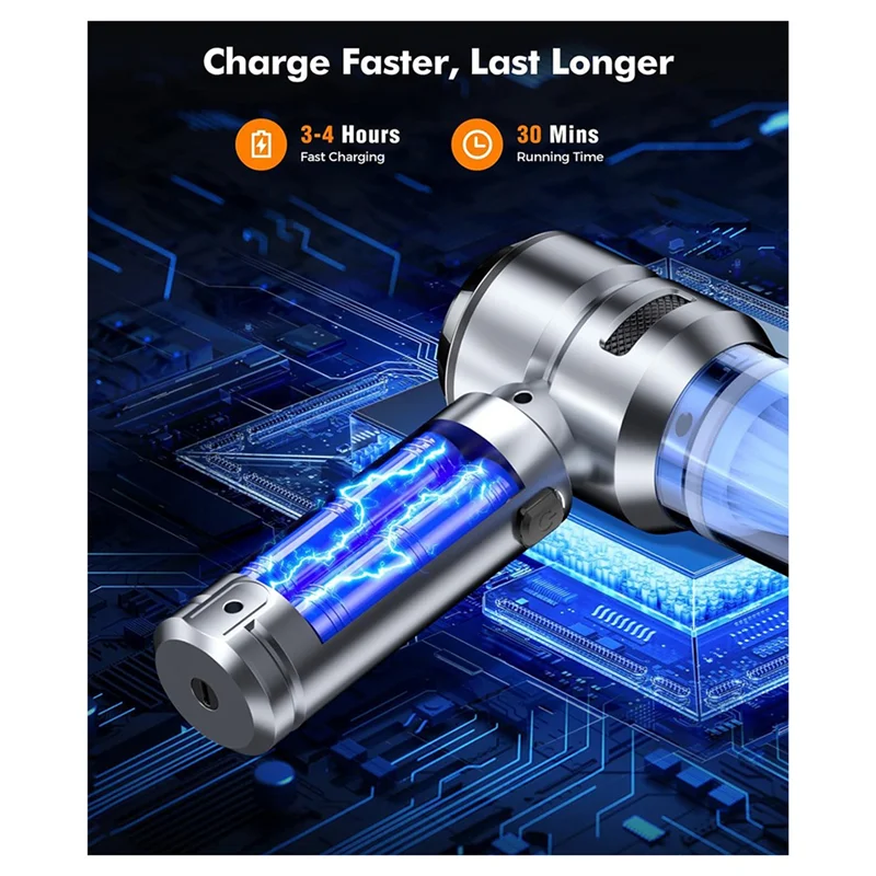 B47B-High-Suction 3 Suction Modes Car Vacuum Cleaner Handheld Brushless High-Power Dust Collector