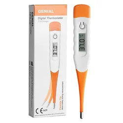 baby Clinical Digital Baby Thermometer - LCD, Flexible Tip, 60 Second Quick Accurate Fever Read Rectal Oral & Underarm Use