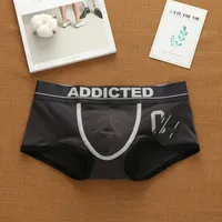 Addicted men's Korean alphabet cotton low-rise underwear elastic style fashion trend boxers DZZ85