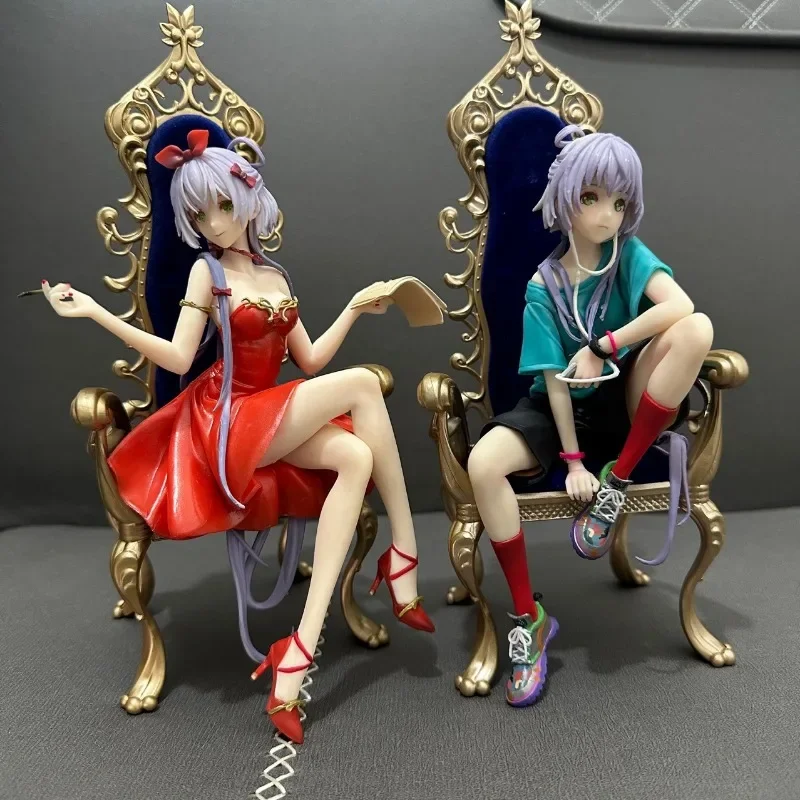 

20CM New Beautiful Girl Series Luo Tianyi Red Dress Blue Uniform Figure Model Ornaments Wholesale