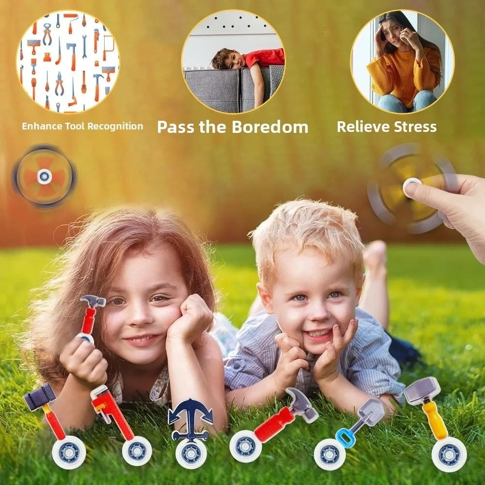 

20 шт. набор, имитация молотка, гироскоп на кончике пальца, игрушка, форма инструмента, креативный дизайн, мини-пальцевой гироскоп, гаечный ключ, стильная отвертка