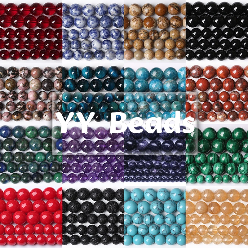 Natural Stone Canada Jades Beads For Jewelry Making Round Loose Spacer Beads Fit DIY Charms Bracelets Necklace 4 6 8 10 12mm 15\