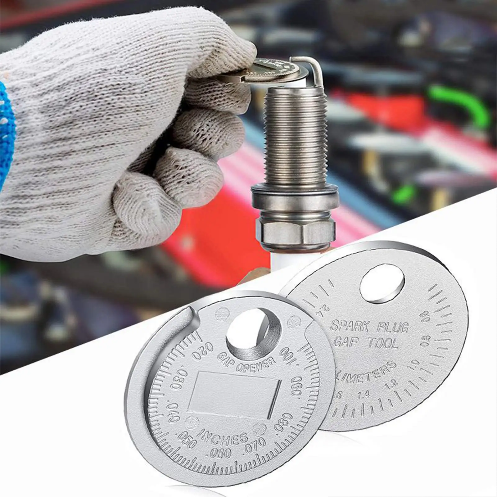 Spark Plug Gap Tool 0.6-2.4mm Car Spark Plug Gap Gapper Tool Accurate Tester Car Accessories for Automotive Engine Lawn Mower view 4
