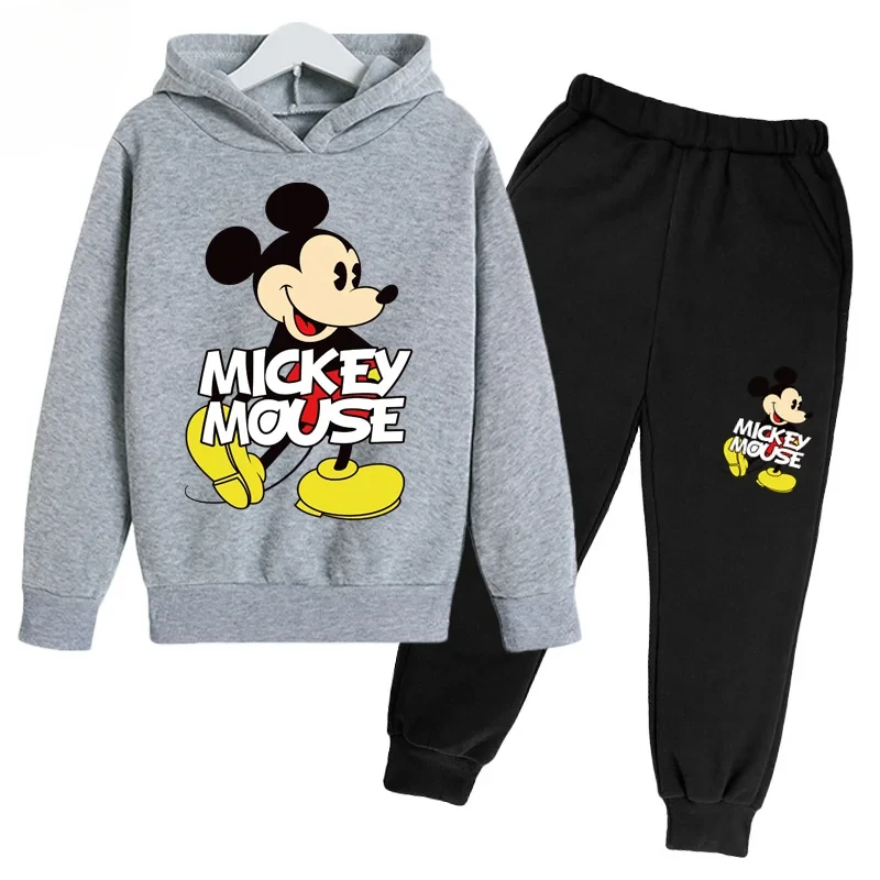 Spring and Autumn Disney Hip Hop Suit for Men and Women 2023 Casual Sportswear Sports Hoodie Fashion Kids Clothes Boys 100-160