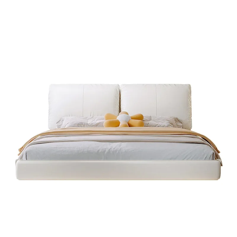 

Minimalist, suspended bed, light luxury, minimalist, leather, design