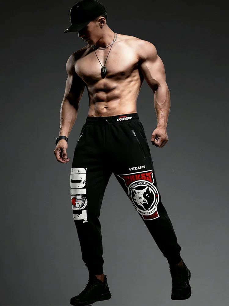 

VSZAP Men's Training Joggers Casual Running Pants Autumn Winter Faionable Slim Fit Long Trousers Gym Sportswear