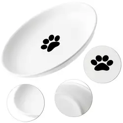 Peppapet-platos de comida de cerámica para gatos, cuencos de comida húmeda para gatos, batidor, platos para gatos antifatiga, cuencos poco profundos para gatitos y animales pequeños