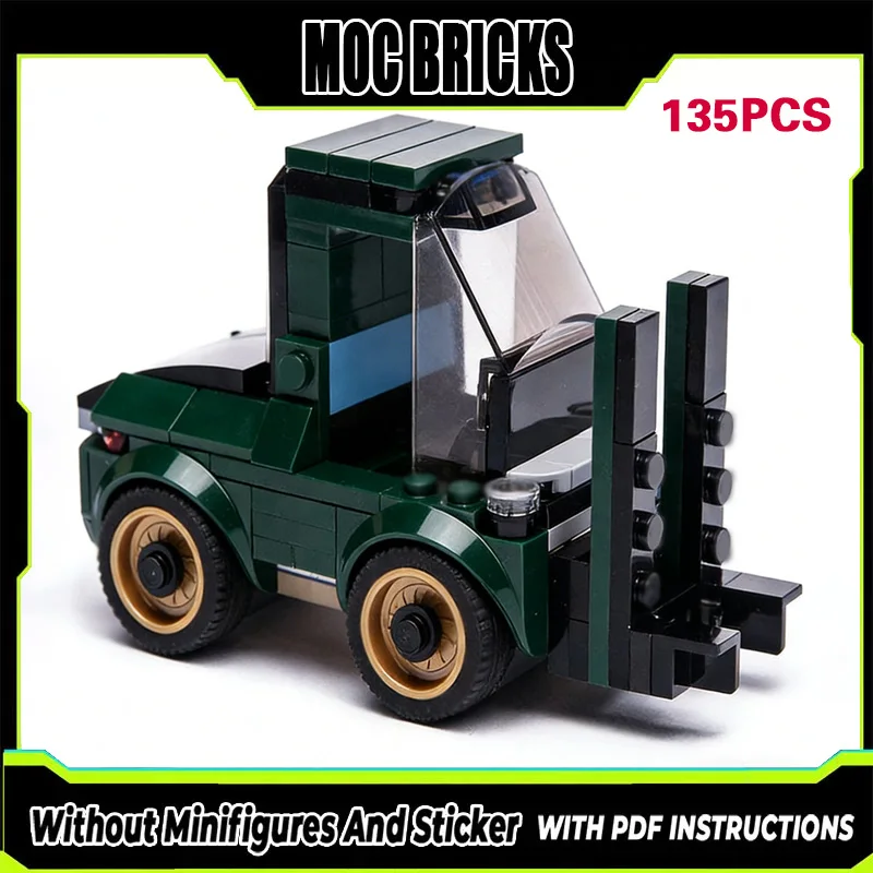 

City Car Model MOC Building Bricks Counterbalanced Forklift Truck Modular Technology Gifts Holiday Assemble Children Toys Suit