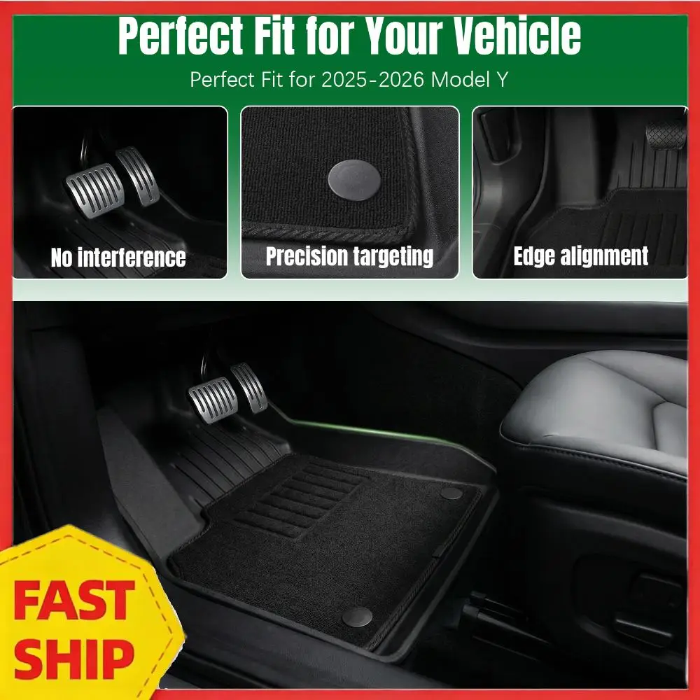 

Floor Mats and Cargo Liners TPE Full Set for Tesla Model Y Juniper 2025-2026 Car Floor Mats Fit for Tesla Model Y Accessories