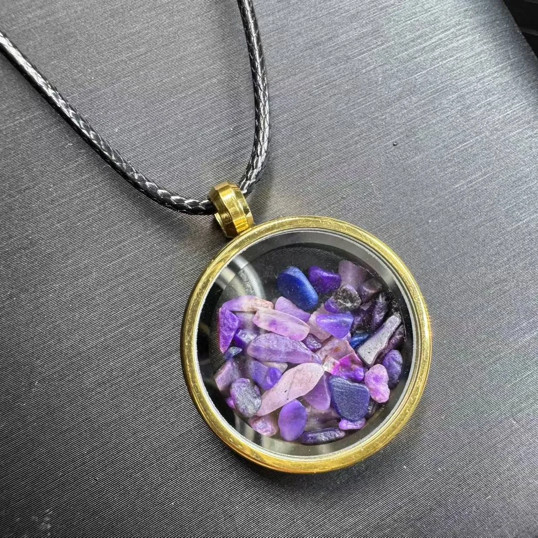 

1 шт. Fengbaowu натуральный сугилит Gawu коробка кулон Рейки целебный камень ювелирные изделия подарок для женщин мужчин