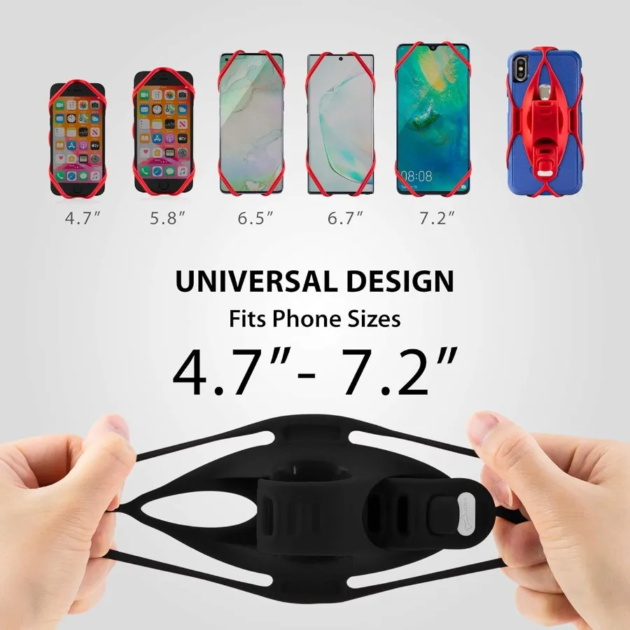 Universal Cycling Phone Holder with ScratchFree Silicone and AntiSlip Design for Handlebar Durable Bike Tie Mount Compatible wi